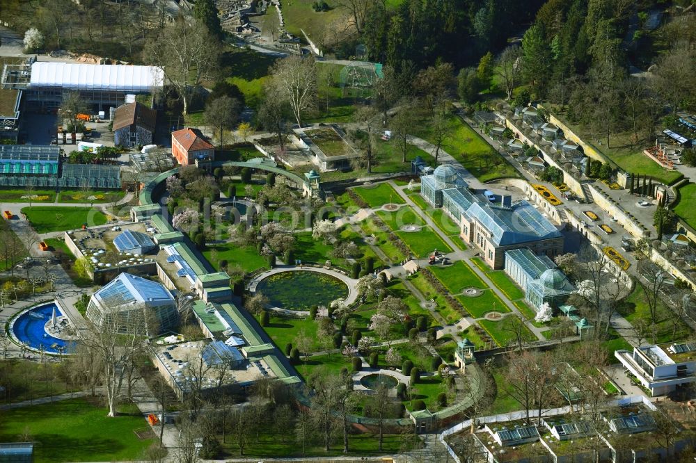 Aerial photograph Stuttgart - Park and building of the Zoological - Botanical Garden ( Wilhelma ) Stuttgart in Stuttgart in Baden-Wuerttemberg, Germany