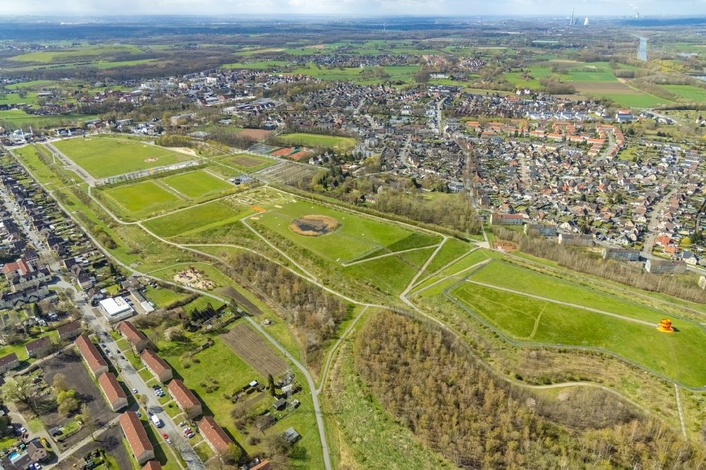Aerial photograph Hamm - Park of Lippepark Hamm - Schacht Franz in Hamm at Ruhrgebiet in the state North Rhine-Westphalia, Germany