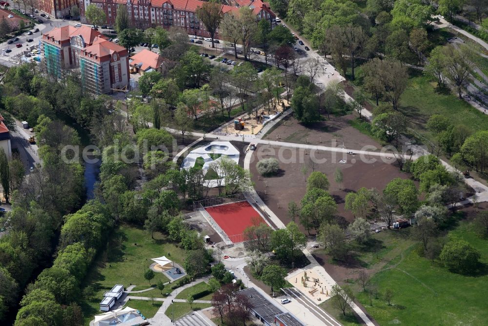 Aerial photograph Erfurt - Park of Nordpark in the district Andreasvorstadt in Erfurt in the state Thuringia, Germany
