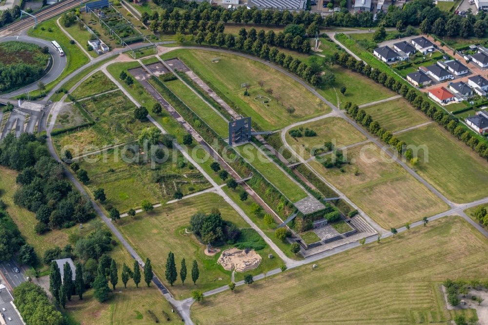 Oberhausen from the bird's eye view: Park area OLGA-Park in the Osterfeld part of Oberhausen in the state of North Rhine-Westphalia