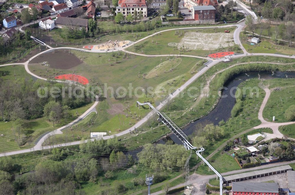 Aerial image Erfurt - Park of Park on ehemaligen Heizkraftwerk in the district Gispersleben in Erfurt in the state Thuringia, Germany