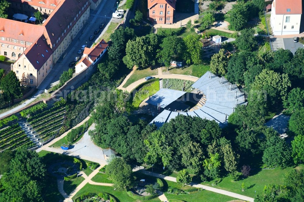 Aerial image Prenzlau - Park of Platz of Einheit in Prenzlau in the state Brandenburg, Germany