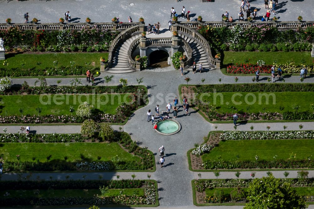 Insel Mainau from the bird's eye view: Park of Rosengarten in Insel Mainau at Bodensee in the state Baden-Wuerttemberg, Germany