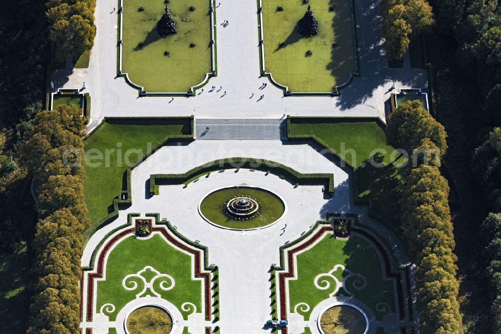 Aerial image Chiemsee - Park of im Schlosspark von Herrenchiemsee in Chiemsee in the state Bavaria, Germany