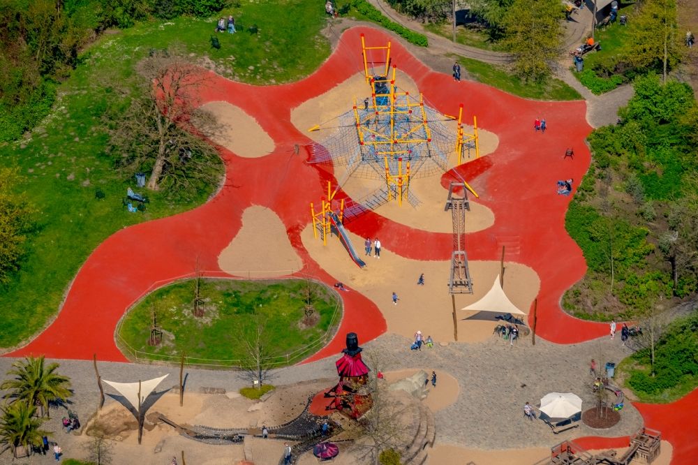 Aerial photograph Hamm - Park with playground with sandy areas of Maximilianpark Hamm GmbH in Hamm in the state North Rhine-Westphalia, Germany