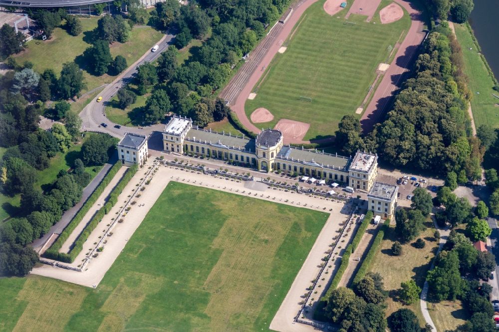 Aerial photograph Kassel - Park of Staatspark Karlsaue in Kassel in the state Hesse, Germany