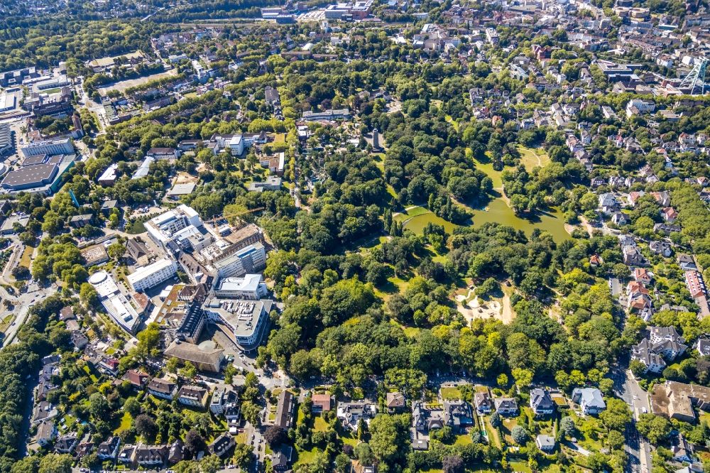 Aerial image Bochum - Park in the district Innenstadt in Bochum in the state North Rhine-Westphalia, Germany