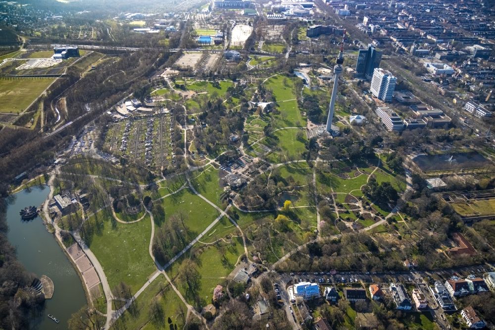 Aerial photograph Dortmund - Park of Westfalenpark in Dortmund at Ruhrgebiet in the state North Rhine-Westphalia, Germany