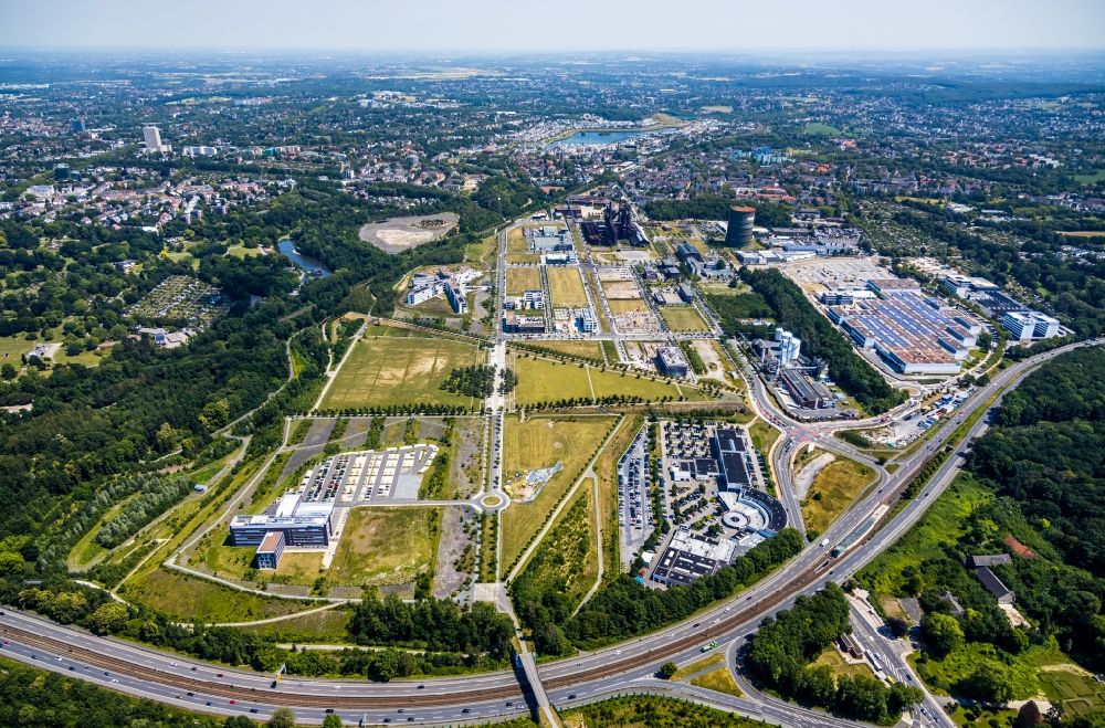 Aerial image Dortmund - Park of WiloPark in the district Phoenix-West in Dortmund in the state North Rhine-Westphalia, Germany