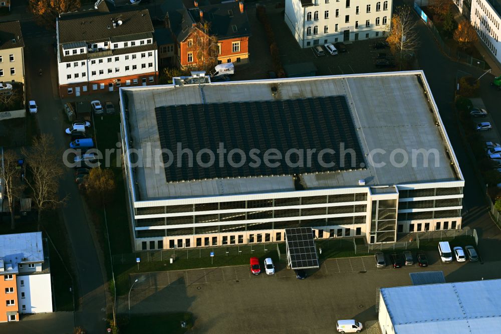 Aerial photograph Bernau - Parking garage on street Breitscheidstrasse in Bernau in the state Brandenburg, Germany
