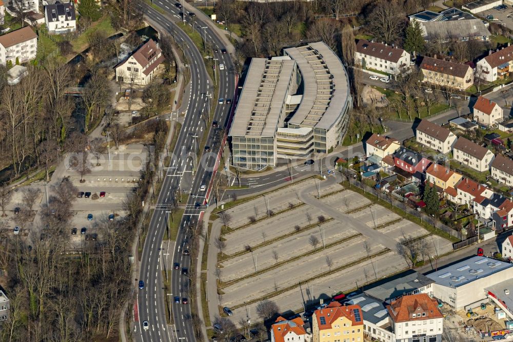 Aerial photograph Reutlingen - Parking deck on the building of the car park Carsharing-Station Parkhaus Bantlinstrasse in Reutlingen in the state Baden-Wurttemberg, Germany