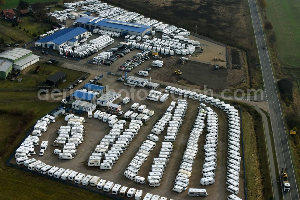 Kremmin from above - Parking and storage space for Caravan- automobiles in Kremmin in the state Mecklenburg - Western Pomerania