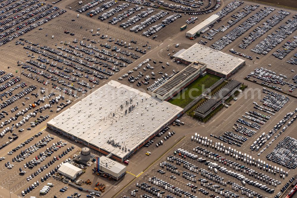 Aerial image Kippenheim - Parking and storage space for automobiles of MOSOLF Logistics & Services GmbH on street Freimatte in Kippenheim in the state Baden-Wuerttemberg