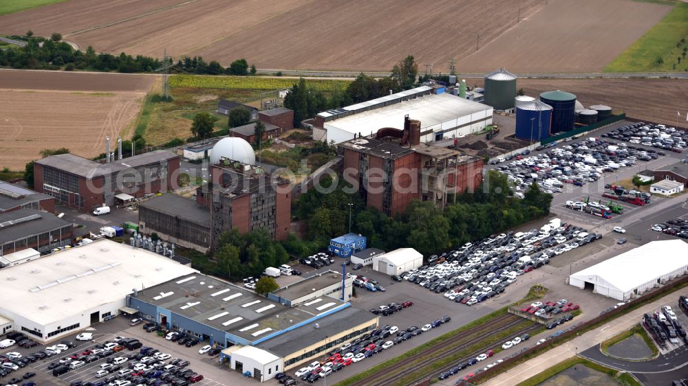 Aerial image Zülpich - Parking and storage space for new cars Automobile in Zuelpich in North Rhine-Westphalia