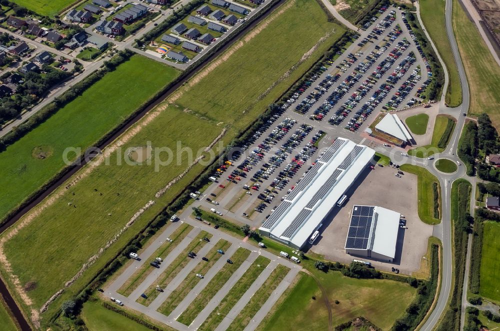 Aerial photograph Dagebüll - Parking and storage space for automobiles bei Inselparkplatz Dagebuell GmbH in Dagebuell in the state Schleswig-Holstein, Germany