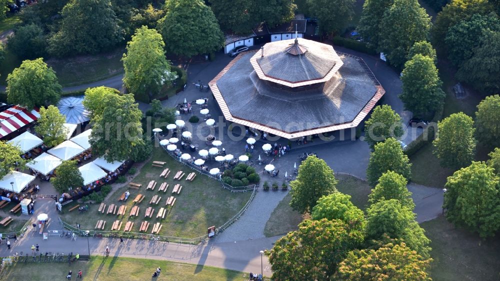 Aerial image Bonn - Park restaurant Rheinaue in Bonn in the state North Rhine-Westphalia, Germany