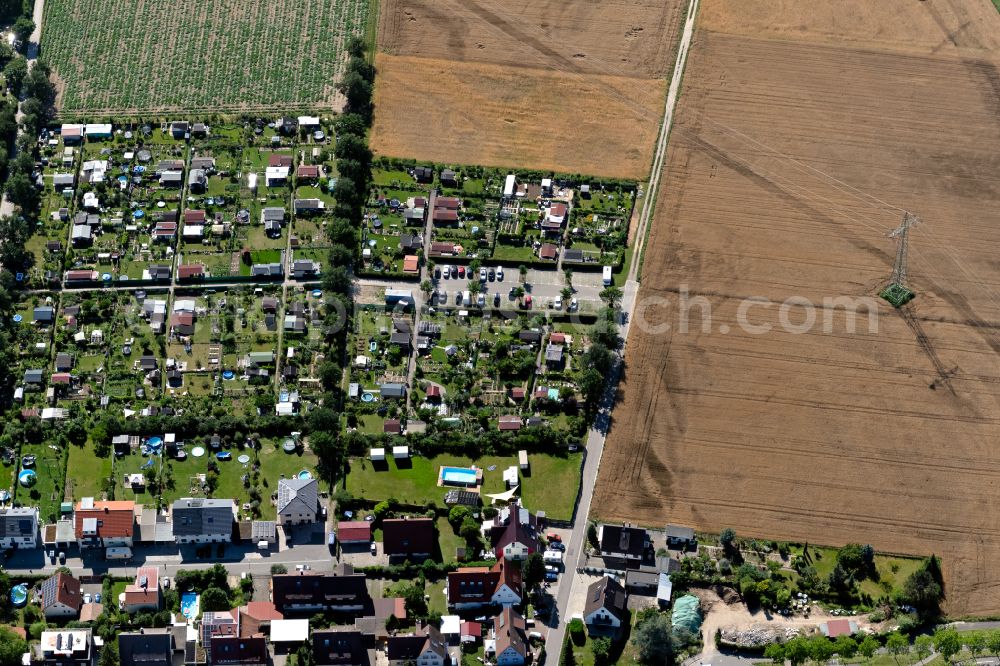 Sankt Georgen from above - Parcel of a small garden in Sankt Georgen in the state Baden-Wuerttemberg, Germany