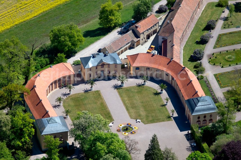 Aerial image Weimar - Palace Pavillonshop in Schloss Belvedere in the district Belvedere in Weimar in the state Thuringia, Germany