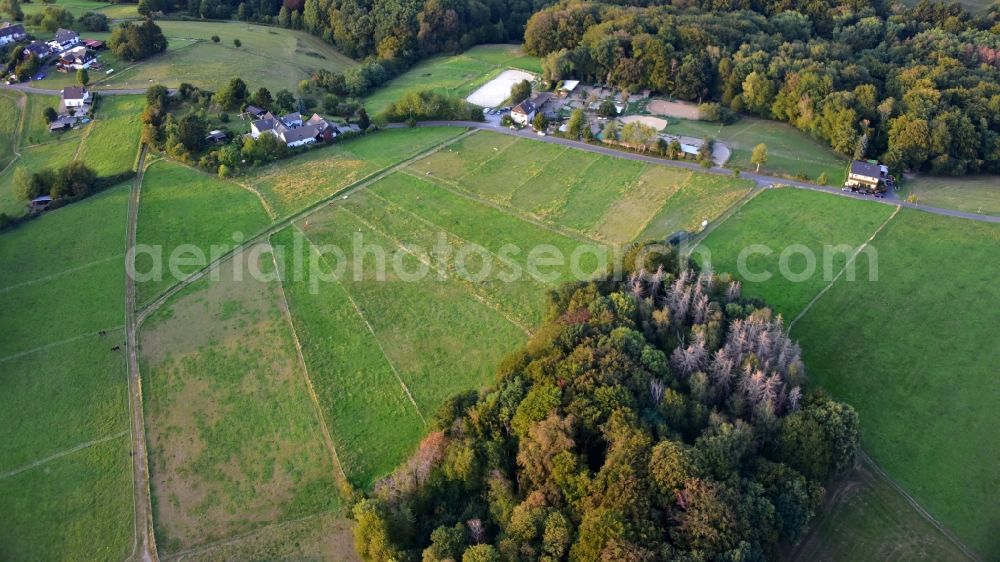 Hennef (Sieg) from above - Equestrian facility of the equestrian community Wiesenhof in Ruetsch in the state North Rhine-Westphalia, Germany