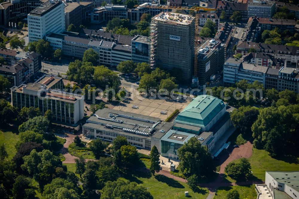 Aerial photograph Essen - Philharmonic hall in the Huyssenalle in Essen in the state North Rhine-Westphalia