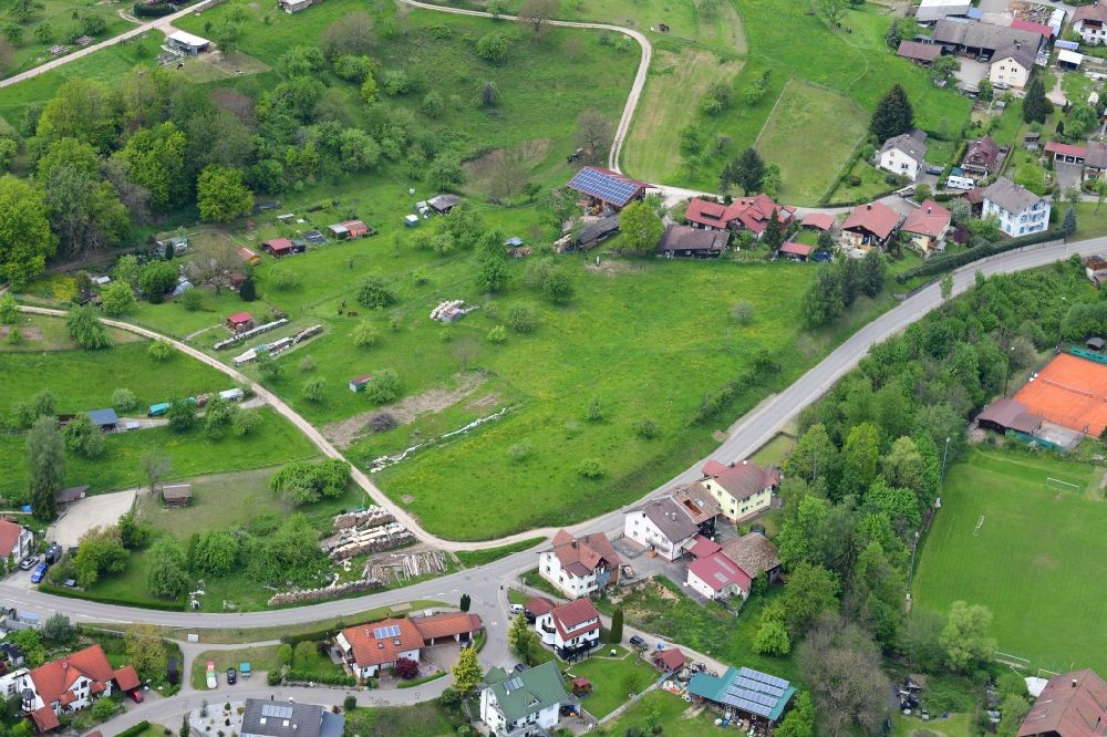Hasel from above - Development area for new residential buildings Kaiden in Hasel in the state Baden-Wurttemberg, Germany