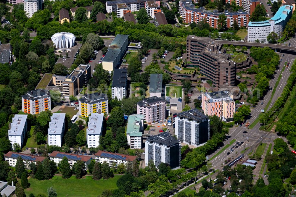 Betzenhausen from above - Residential area of industrially manufactured settlement in Betzenhausen in the state Baden-Wuerttemberg, Germany