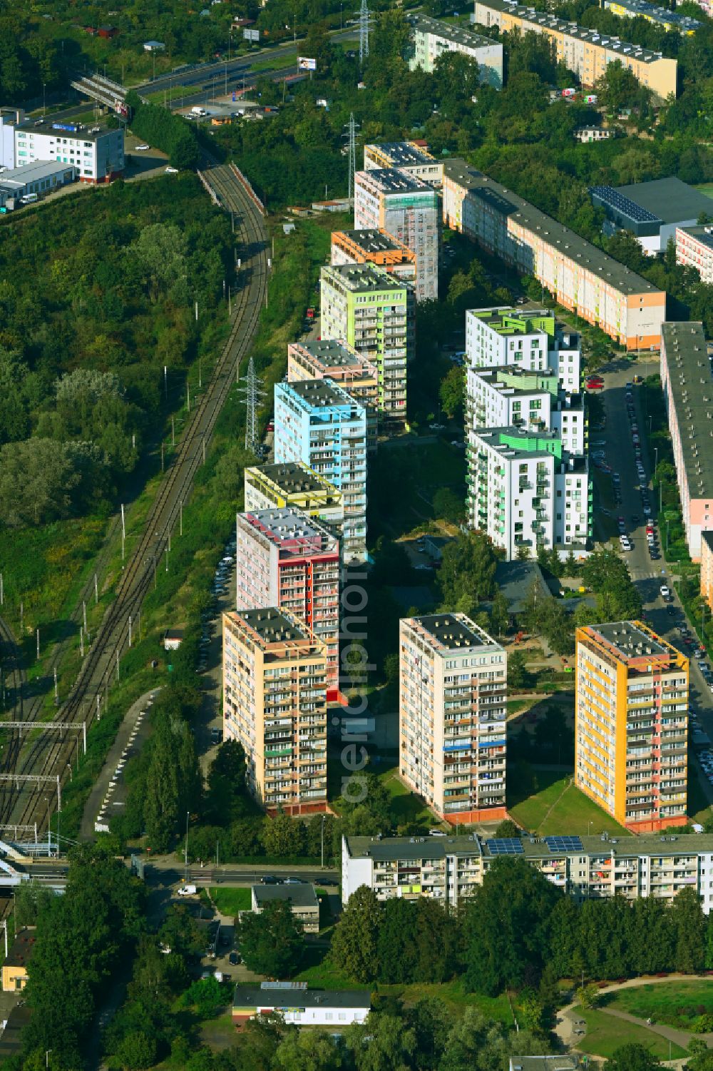Szczecin - Stettin from above - Residential area of industrially manufactured settlement in Szczecin in West Pomeranian, Poland