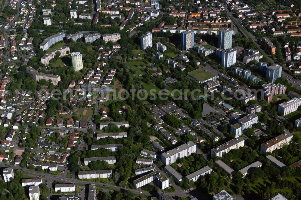 Aerial image Weingarten - Residential area of industrially manufactured settlement in Weingarten in the state Baden-Wuerttemberg, Germany