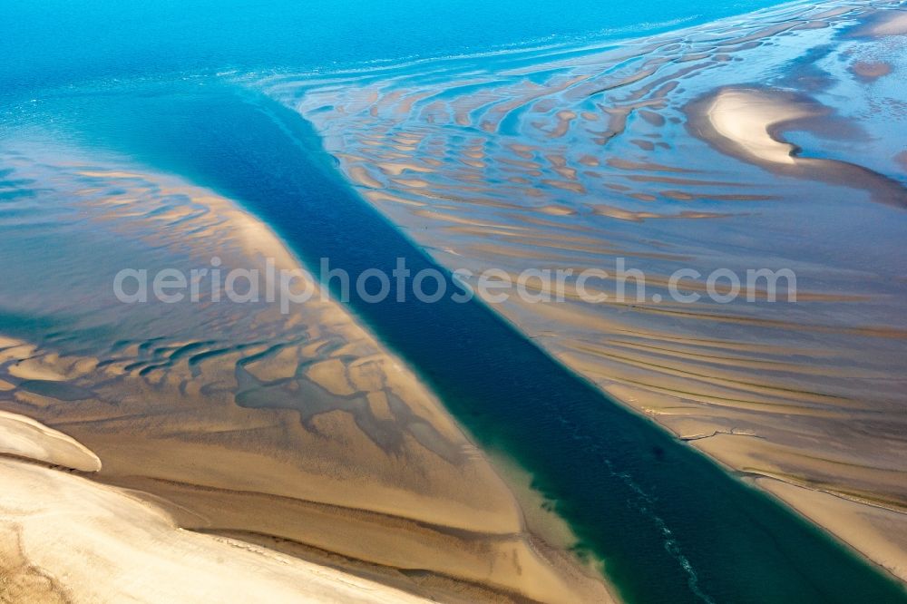 Aerial photograph Fanö - Sand bankarea at the sourthern coast of Fanoe in Syddanmark, Denmark
