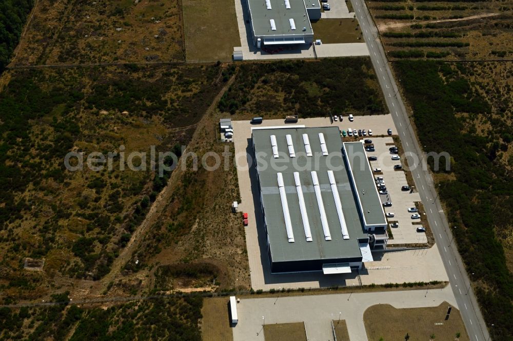 Schwerin from the bird's eye view: Production site of Procap in the Industrial Park Schwerin on street Ludwig-Boelkow-Strasse in Schwerin in the state of Mecklenburg - Western Pomerania