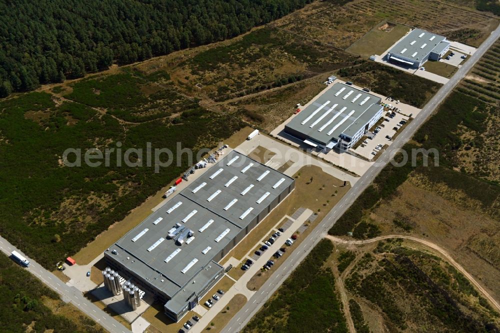 Aerial photograph Schwerin - Production site of Procap in the Industrial Park Schwerin on street Ludwig-Boelkow-Strasse in Schwerin in the state of Mecklenburg - Western Pomerania