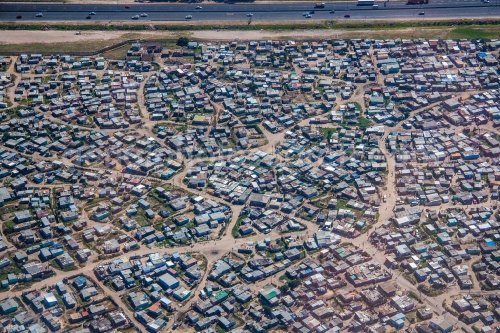 Aerial photograph Kapstadt - The Nyanga township is one of the oldest township in cape town, south africa