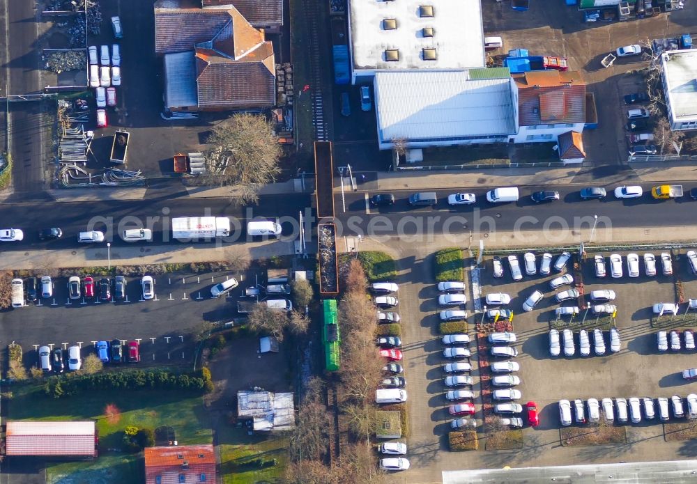 Göttingen from the bird's eye view: Marshalling yard and freight station of the Deutsche Bahn in Goettingen in the state Lower Saxony, Germany