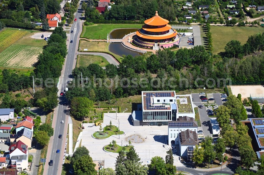 Aerial image Hohen Neuendorf - Town Hall building of the city administration on Triftstrasse in Hohen Neuendorf in the state Brandenburg, Germany