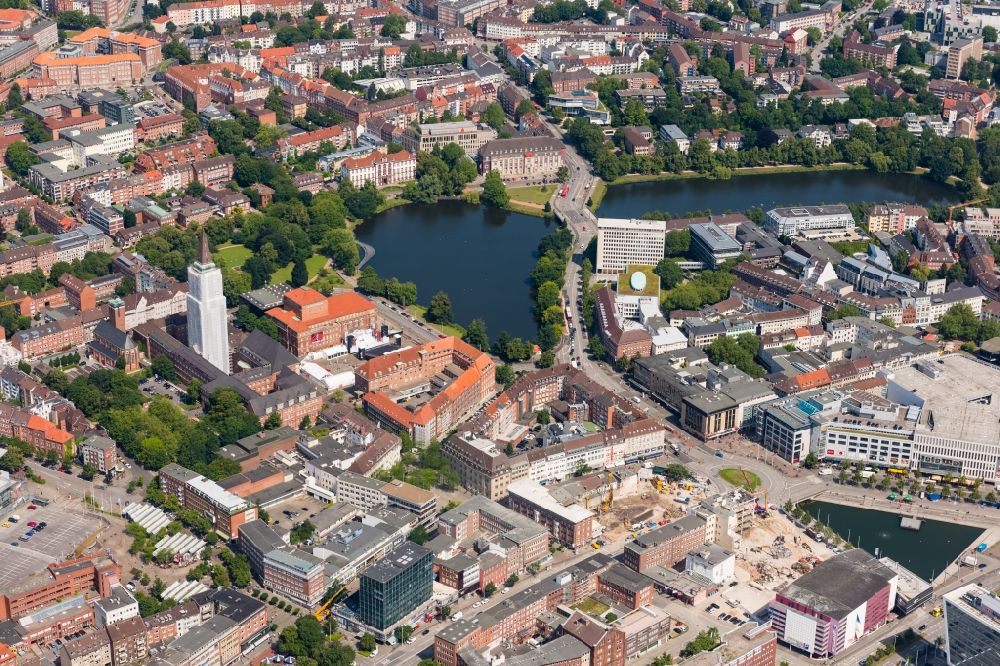 Aerial image Kiel - Town hall in Kiel in the state Schleswig-Holstein, Germany