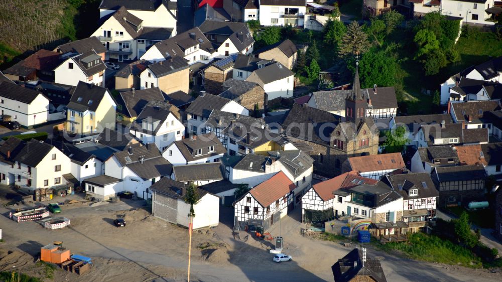 Rech from the bird's eye view: Right around 10 months after the flood disaster in 2021 in the state Rhineland-Palatinate, Germany