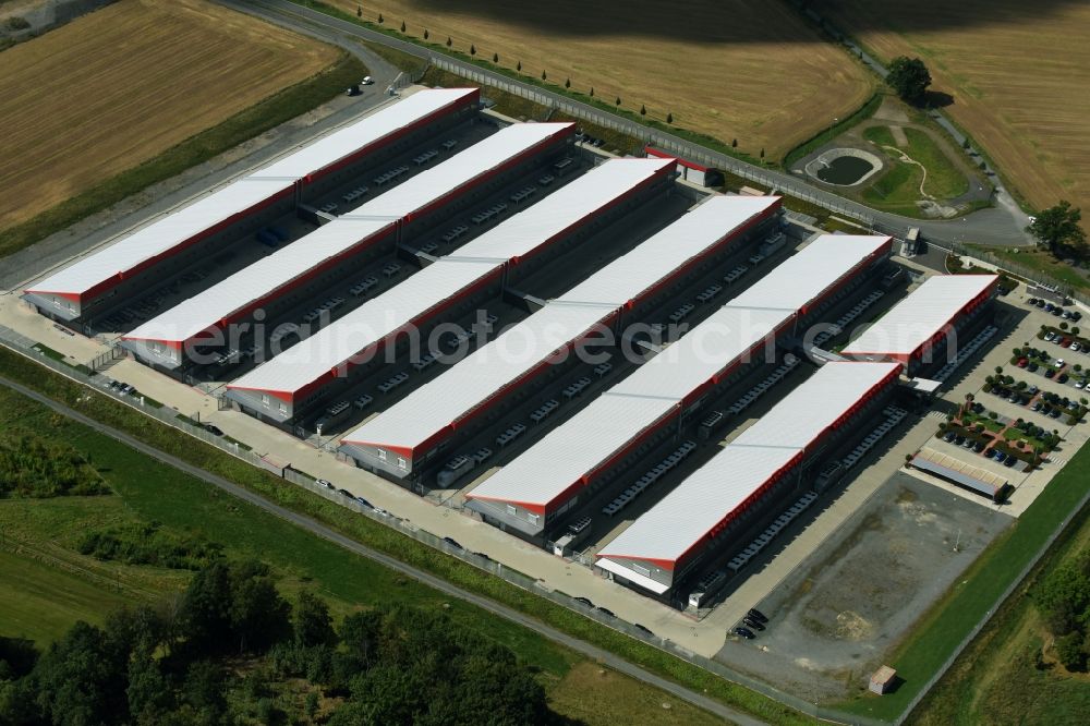 Aerial image Falkenstein/Vogtland - Premises of the data center of Hetzner Online GmbH in Falkenstein/Vogtland in the state of Saxony