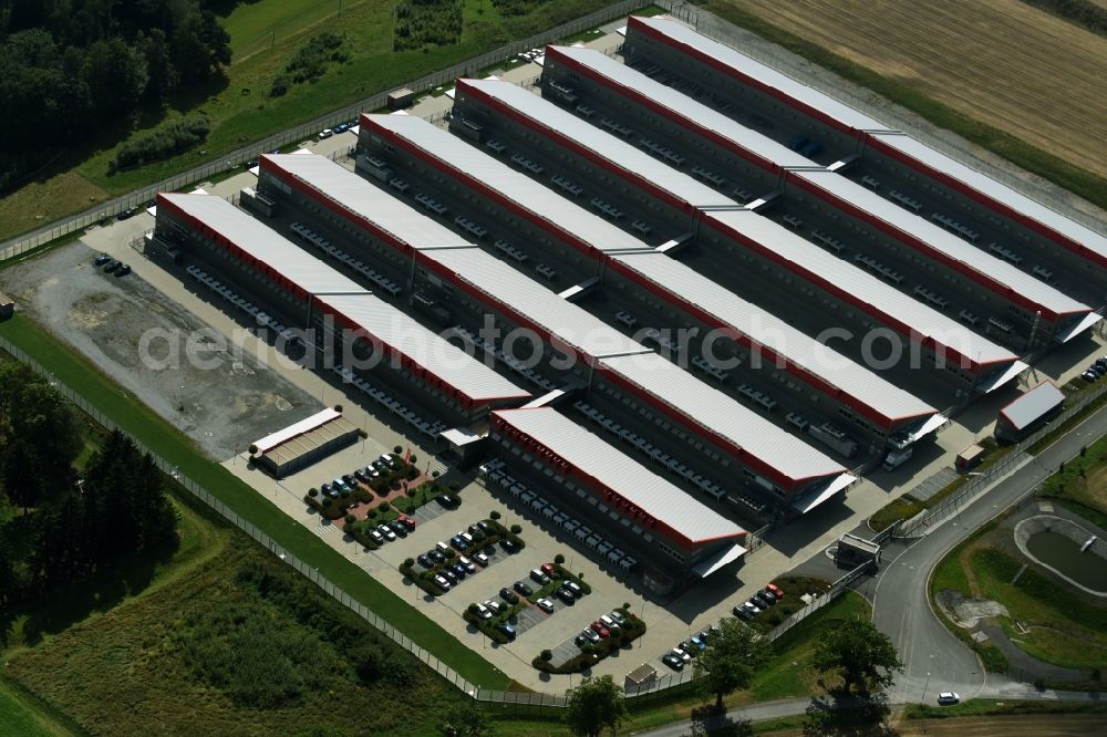 Aerial image Falkenstein/Vogtland - Premises of the data center of Hetzner Online GmbH in Falkenstein/Vogtland in the state of Saxony