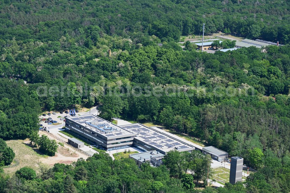 Aerial image Potsdam - Regional headquarters of the German Weather Service (DWD) on Michendorfer Chaussee in the district of Forst Potsdam Sued in Potsdam in the federal state of Brandenburg, Germany