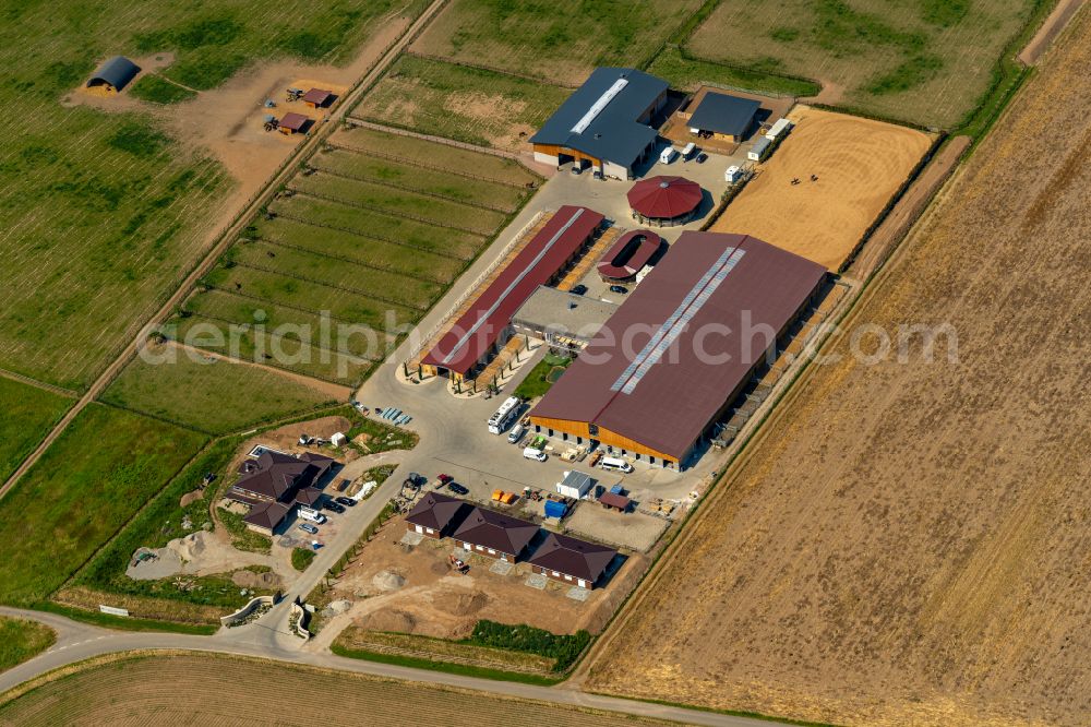 Aerial image Herbolzheim - Building of stables in of Landsiedlung in Herbolzheim in the state Baden-Wuerttemberg, Germany