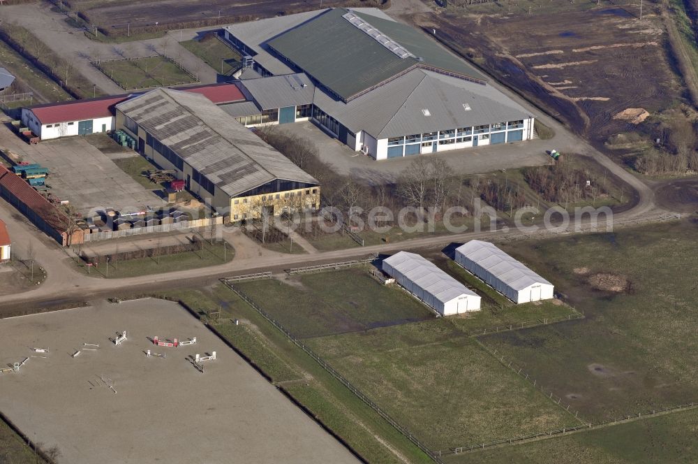 Aerial photograph Neustadt (Dosse) - Building of stables in Neustadt (Dosse) in the state Brandenburg, Germany