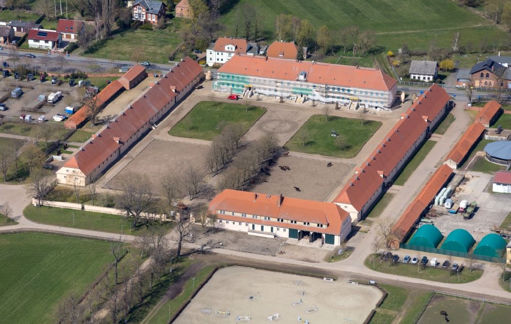 Aerial photograph Neustadt (Dosse) - Building of stables in Neustadt (Dosse) in the state Brandenburg, Germany