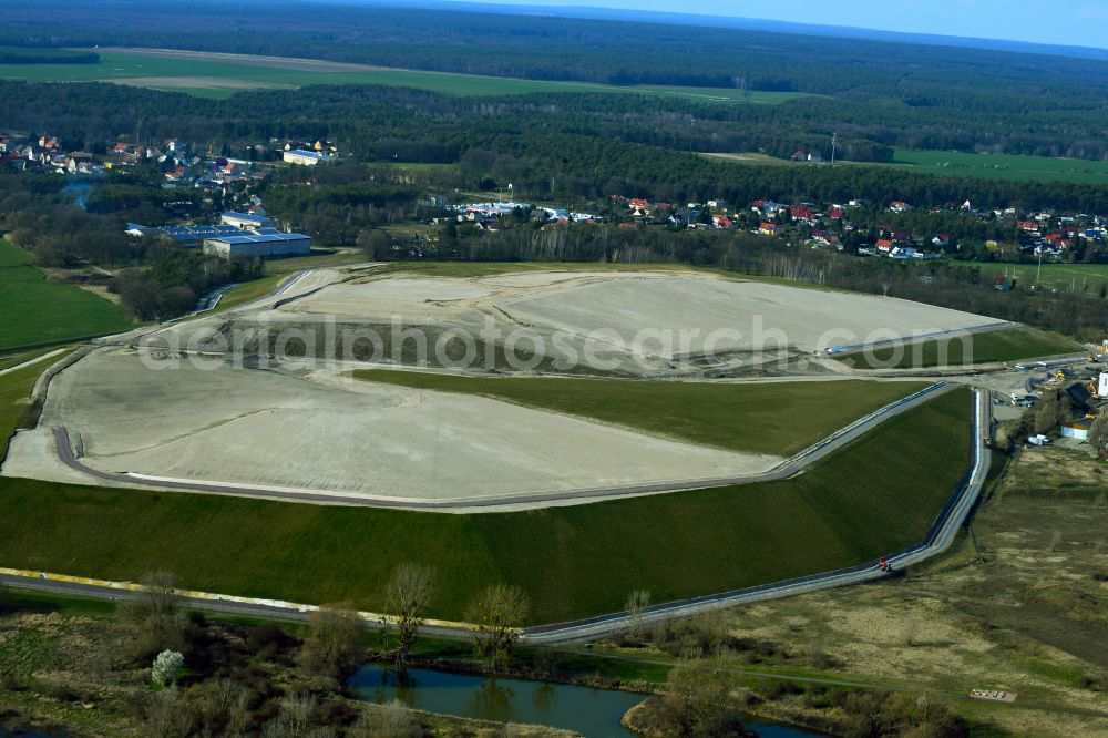 Aerial image Griebo - Recultivation of the dumping ground in Griebo in the state of Saxony-Anhalt, Germany