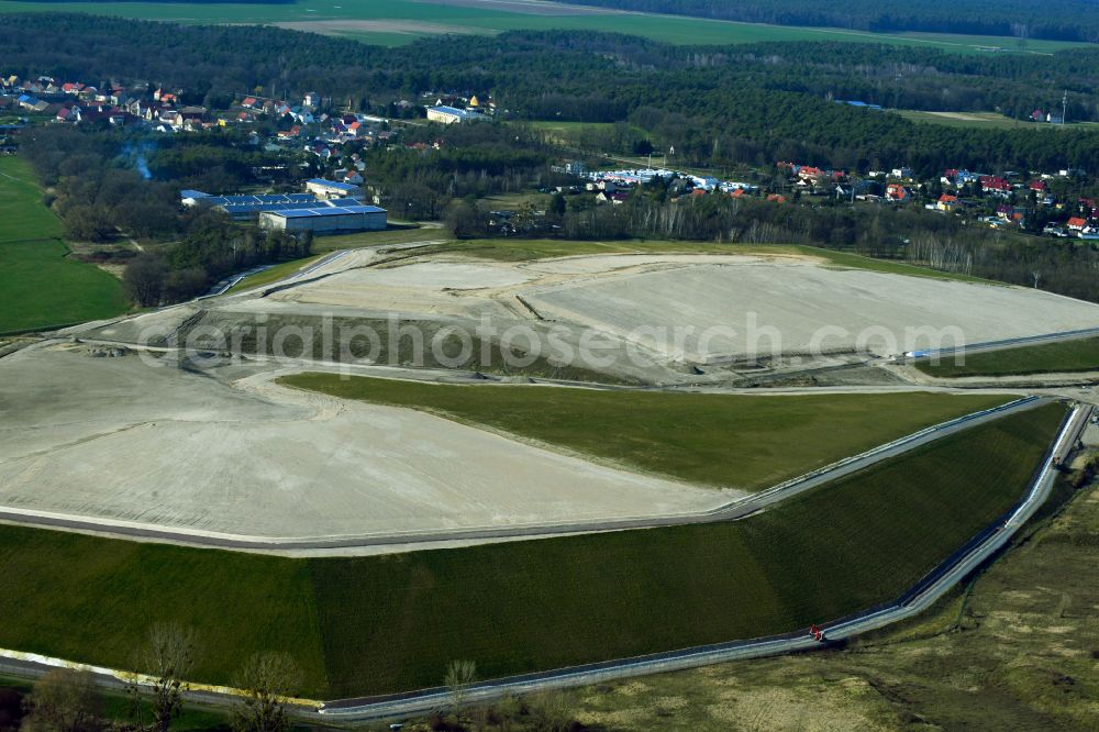 Aerial photograph Griebo - Recultivation of the dumping ground in Griebo in the state of Saxony-Anhalt, Germany