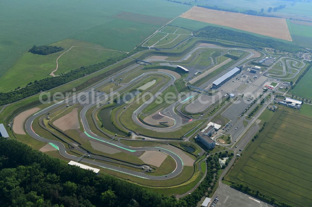 Aerial photograph Oschersleben (Bode) - Racetrack racecourse Motorsport Arena Oschersleben in Oschersleben (Bode) in the state Saxony-Anhalt, Germany