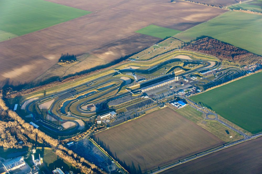 Aerial photograph Oschersleben - Racetrack racecourse Motorsport Arena Oschersleben in Oschersleben (Bode) in the state Saxony-Anhalt, Germany