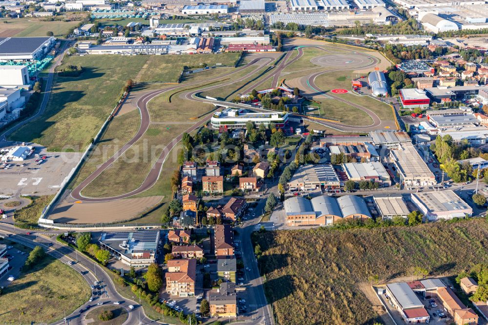 Aerial image Fiorano Modenese - Racetrack racecourse Pista di Fiorano - Circuito di Fiorano in Maranello in Emilia-Romagna, Italy