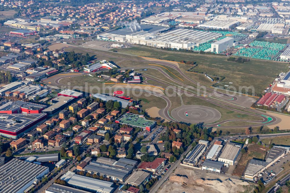 Fiorano Modenese from the bird's eye view: Racetrack racecourse Pista di Fiorano - Circuito di Fiorano in Maranello in Emilia-Romagna, Italy