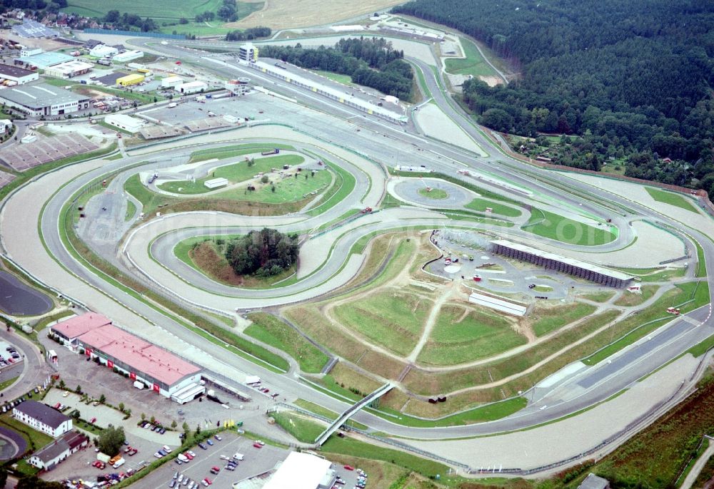 Aerial image Hohenstein-Ernstthal - Racetrack racecourse in Hohenstein-Ernstthal in the state Saxony