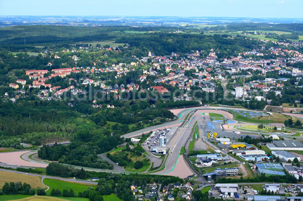 Aerial photograph Oberlungwitz - Racetrack racecourse in Oberlungwitz in the state Saxony